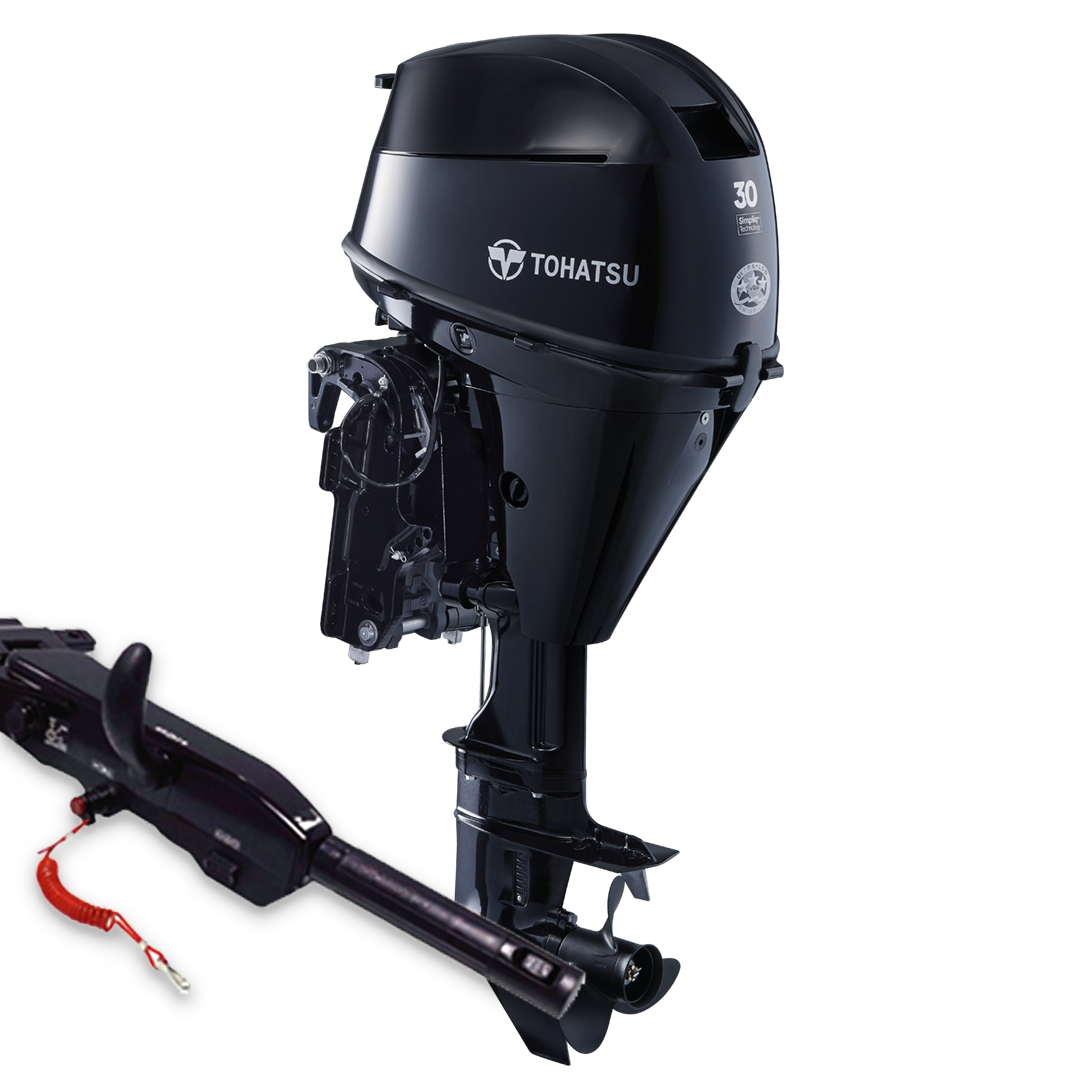 Tohatsu 30 HP MFS30DETS w/ Multi Function Tiller Handle Bundle