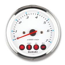 Suzuki 4" White Face Tachometer