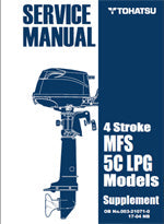 TOHATSU SERVICE MANUAL MFS5CLPG (PROPANE MODEL) SUPPLEMENT 003-21071-0