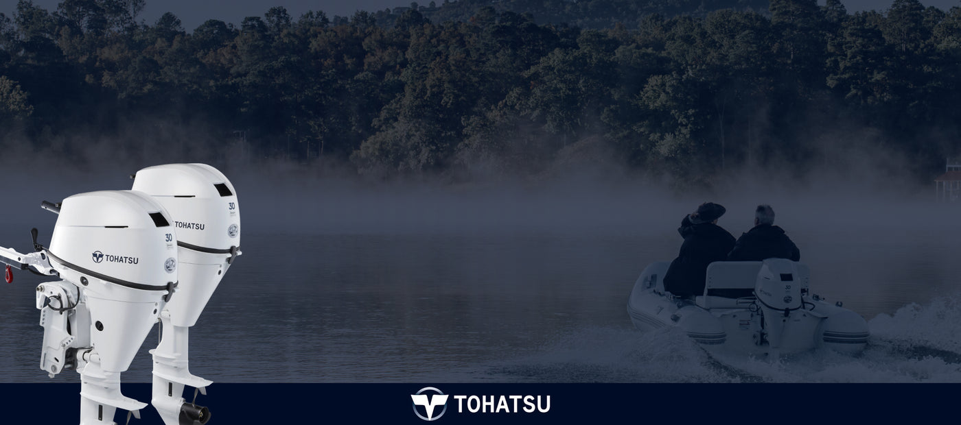 THE FUTURE OF OUTBOARDS IS HERE<br> WITH NEW TOHATSU 30 HP MOTORS